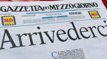 "Cari lettori, Arrivederci", così chiude La Gazzetta del Mezzogiorno