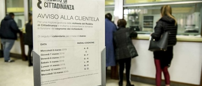 Rdc, INPS: due terzi dei beneficiari del reddito risiedono al Sud