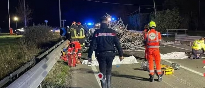 Reggiano, autocarro travolge tre auto. Morti e feriti. Arrestato