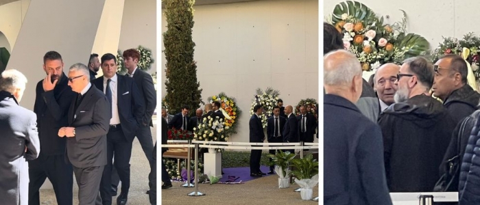 Addio a Barone: in tanti alla camera ardente, Commisso visibilmente provato