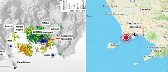 Napoli, scossa di magnitudo 4.0 ai Campi Flegrei | A Bacoli cedimento terreno da costone