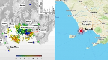 Napoli, scossa di magnitudo 4.0 ai Campi Flegrei | A Bacoli cedimento terreno da costone