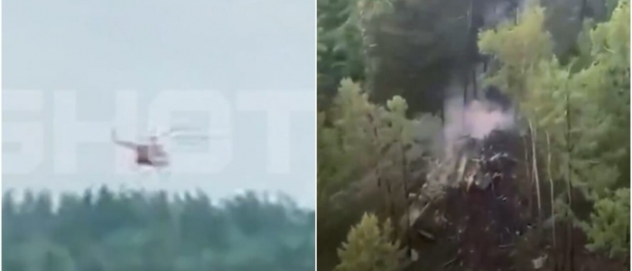 Russia, trovata la fusoliera in fiamme dell'aereo precipitato | A bordo 49 persone