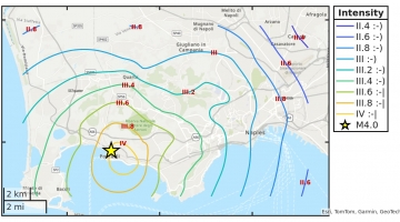 Campi Flegrei, nuova scossa di terremoto di magnitudo 4