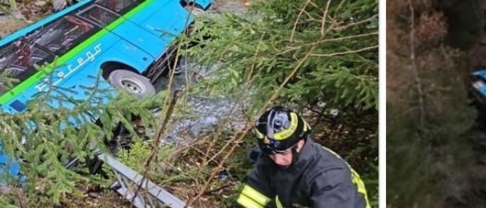 Valfurva (Sondrio), scuolabus esce di strada e precipita in un torrente: ci sono feriti