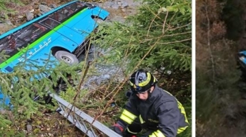 Valfurva (Sondrio), scuolabus esce di strada e precipita in un torrente: ci sono feriti