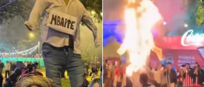 Paraguay, fantoccio di Kylian Mbapp&eacute; appeso e bruciato in piazza | La senatrice Amarilla lo attacca ancora: "Quel figlio di..."