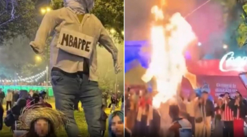 Paraguay, fantoccio di Kylian Mbapp&eacute; appeso e bruciato in piazza | La senatrice Amarilla lo attacca ancora: "Quel figlio di..."